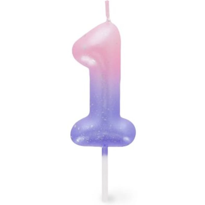 Legami verjaardagskaarsjes nummers roze / paars - 1