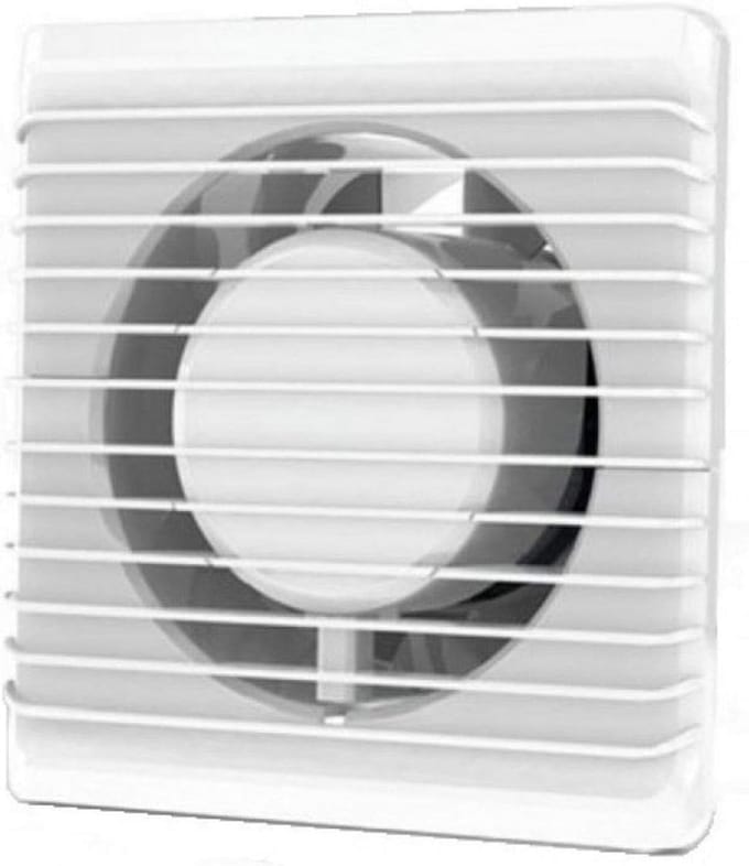 Stille Afzuigventilator - Badkamer Ventilator - Vochtige Lucht Afvoeren - Met Naloop Timer - 125mm Diameter - Wit