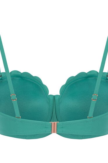 Hunkemöller Voorgevormde beugel bikinitop Scallop Cup E + Groen