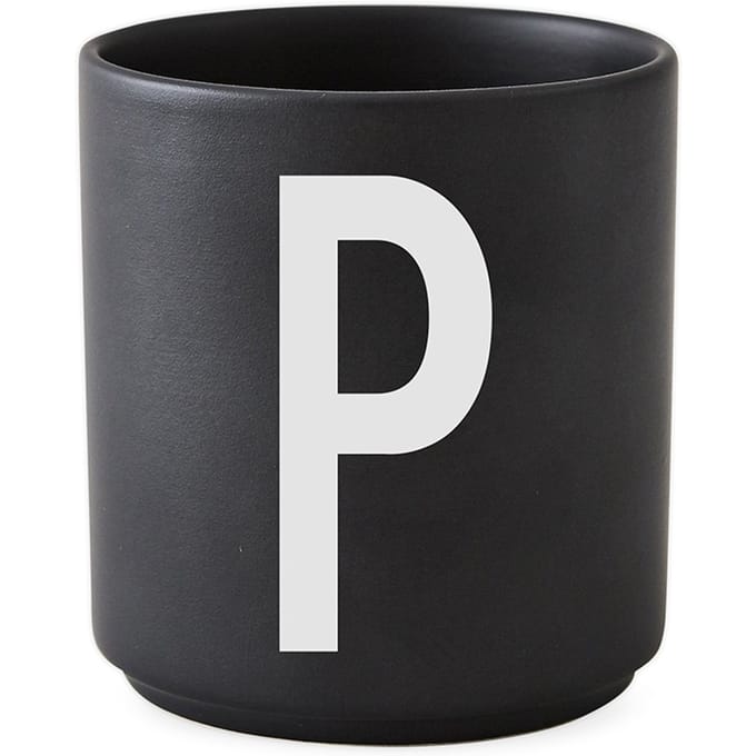 DESIGN LETTERS - Personal beker porselein  - zwart - P