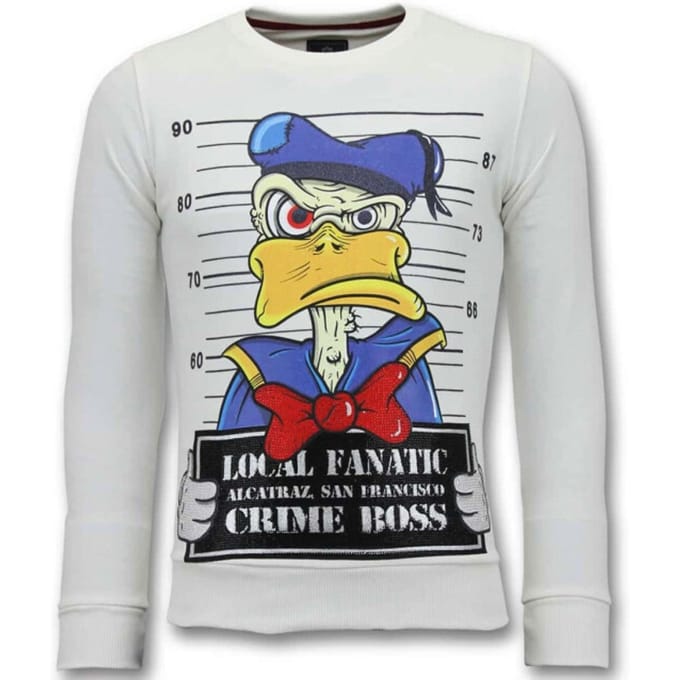 Exclusieve Sweater Heren - Alcatraz Prisoner - Wit