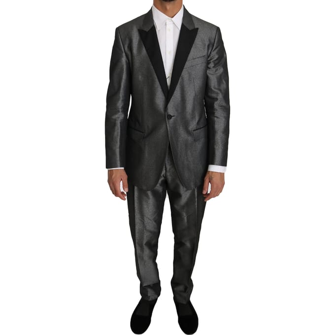 Dolce & Gabbana Grijs gedessineerd MARTINI 2 delig pak voor heren
