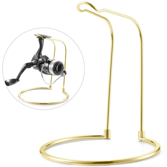 Spinning Reel Rack Vistuig Stand Vismolen Plank Vismolen Accessoire 1 pc goud