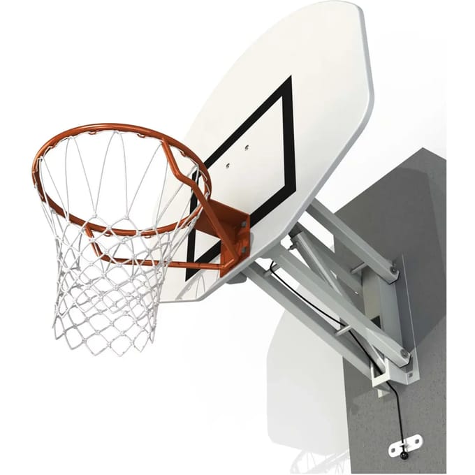 Verstelbare rechthoekige wandbasketbalring Sporti