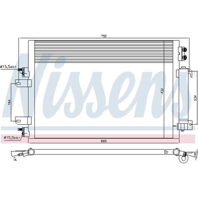 Condensator, airconditioning NISSENS 940570