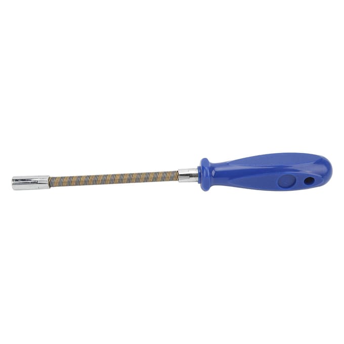 7mm Flexibele Zeskant Schroevendraaier 90 Graden Buigbare Zeskant Dopsleutel Slangklem Driver voor Autoreparatie gray