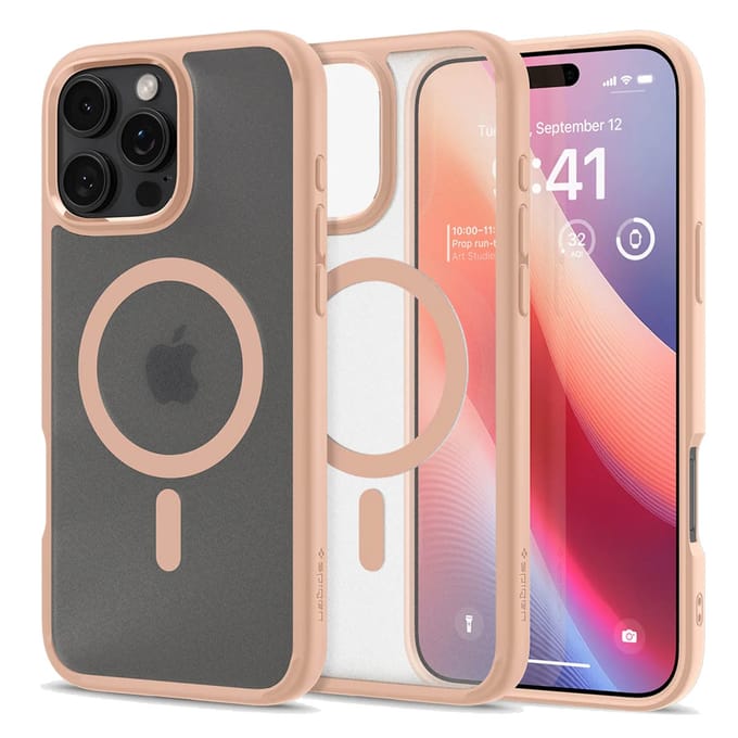 Spigen Ultra Hybrid Backcover MagSafe voor de Apple iPhone 16 Pro - Roze