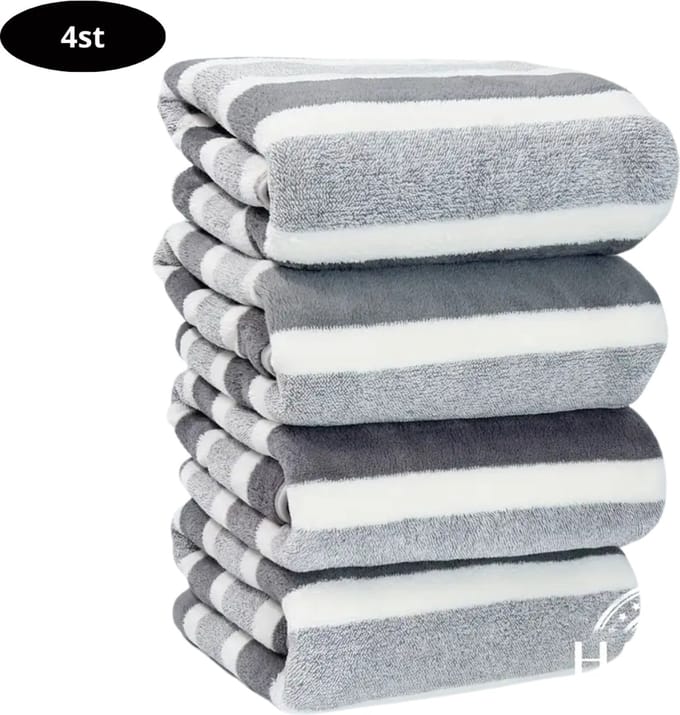 Nivard Handdoeken Set - Hotelkwaliteit - Handdoek - Towel - Grijs - 4 Stuks