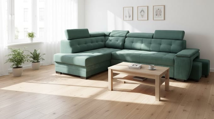 Luxe Uitschuifbare Slaapbank – 277x180x100 cm – Industrohome