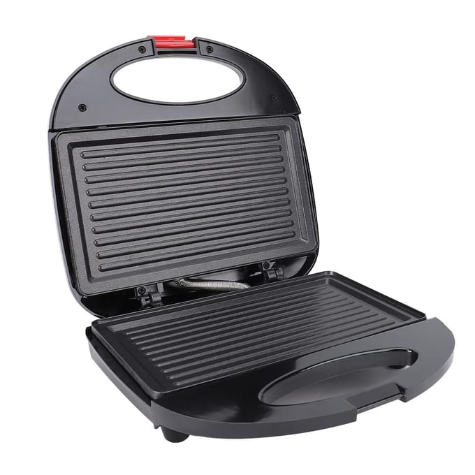 Sandwichmaker Elektrische Panini Pers Grill 750W Intelligente Temperatuurregeling Steak Ontbijt gray