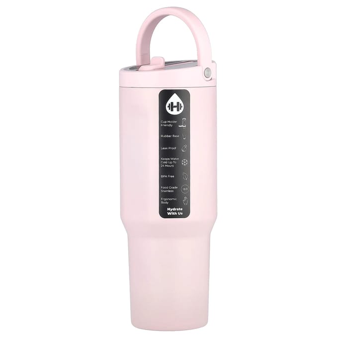 Sportfles, Roze Zand, 32Oz white
