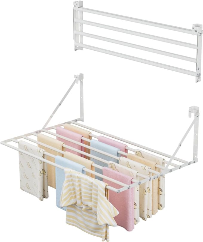 REN®roogrek - Wasrek - Droogrek - Wit - 81cm x 6cm x 8cm