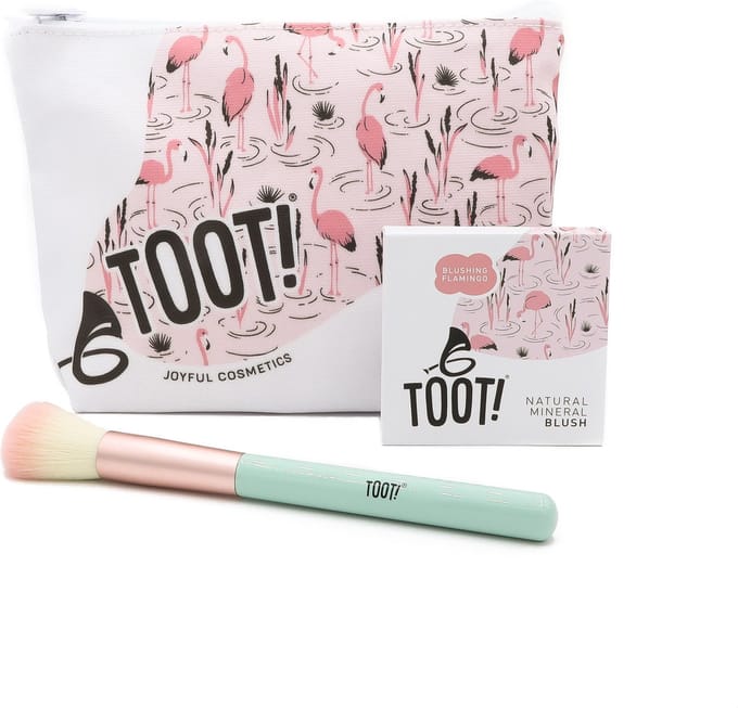 TOOT! Blushing Flamingo Blush Bag Set - Roze - Kinder make up - Tiener make up - Vegan