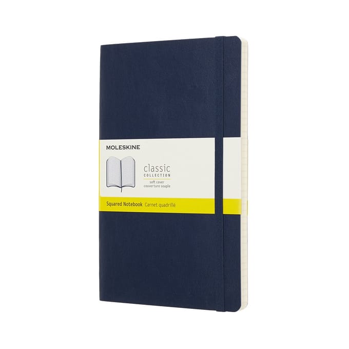 Moleskine Classic Notitieboek - Large - Softcover - Geruit - Saffier Blauw