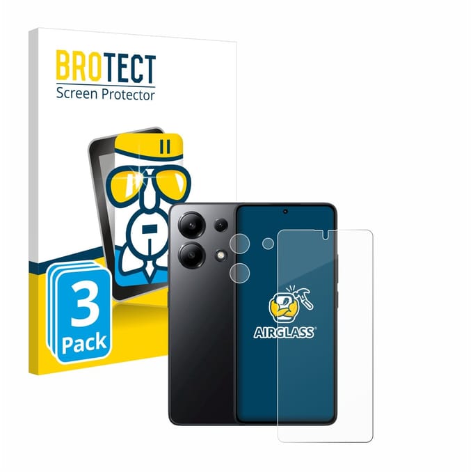 Screenprotector 3 Stuks voor Xiaomi Redmi Note 13 4G (Voor+Camera) Beschermglas transparant
