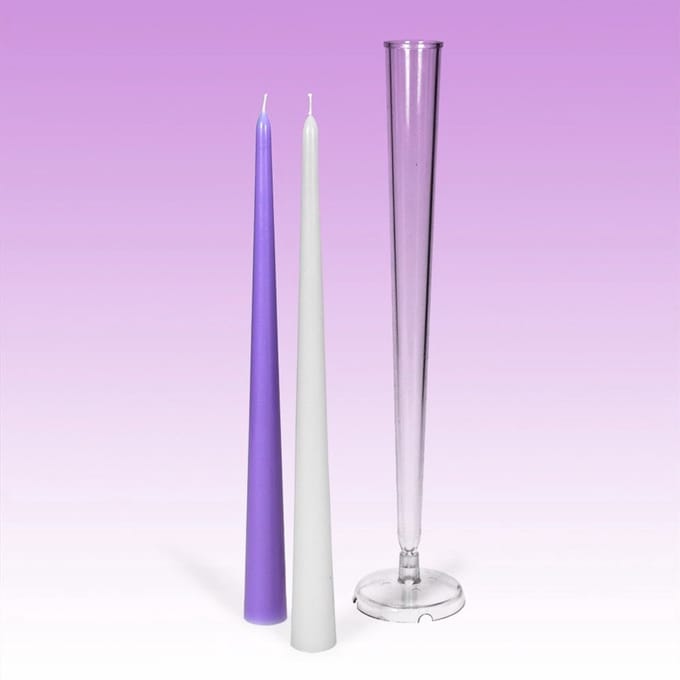 Het Nieuwe Licht ® - kaarsenmal - Kegel 70x300mm + Pitklem