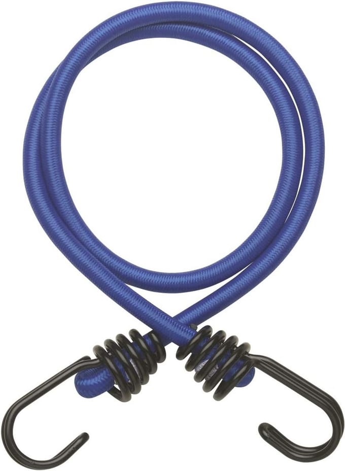 Set van 2 Spanbanden met Haken, Elastisch Rubber, 8x80 cm, Blauw - Vastzetten en Beveiligen