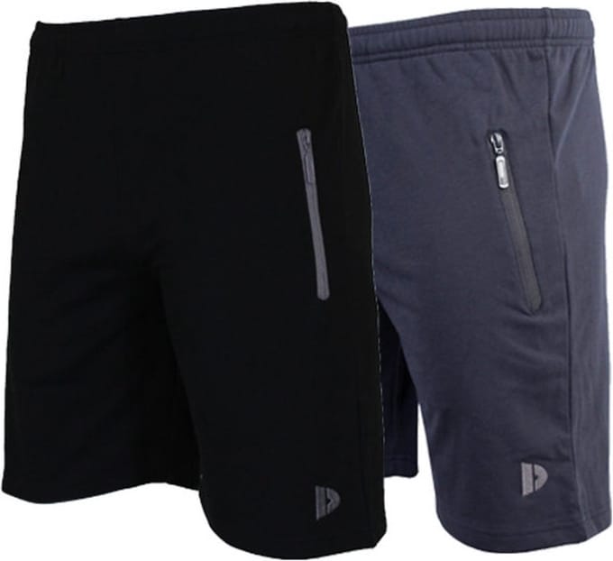 2-Pack Donnay Joggingshort (Nick) - Sportshort - Heren - Black/Navy (919) - maat 3XL