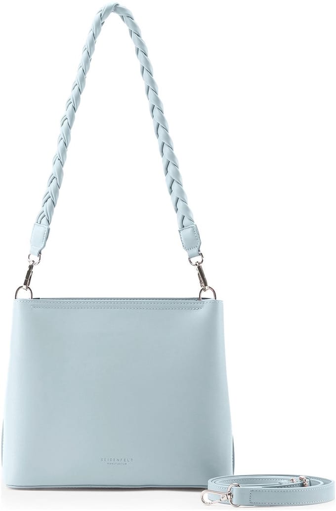 SEIDENFELT MANUFAKTUR Schoudertas Melbu Hobo Bag Ice blue Lichtblauw