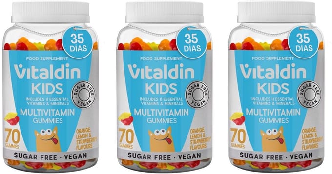 Multivitamine Gummies Vitaldin D3 voor Kinderen Fruit Smaak Suikervrij 3 potten