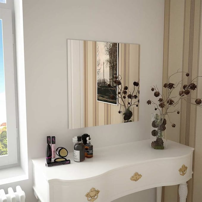 vidaXL - Wandspiegel - vierkant - 60x60 - cm - glas