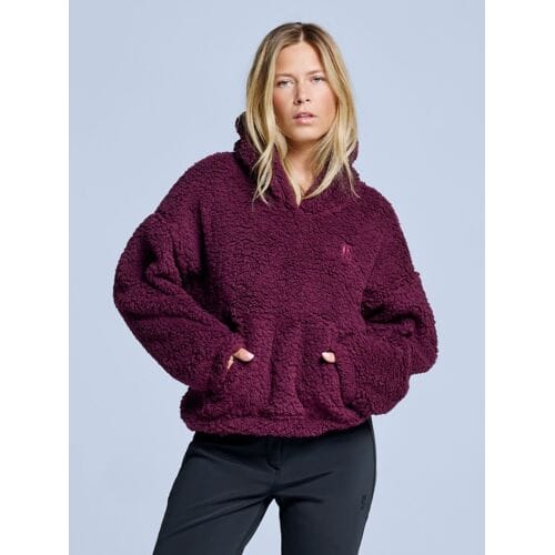 Poederbaas Fluffy Hoodie Dames - Four Seasons Bordeaux - Maat S