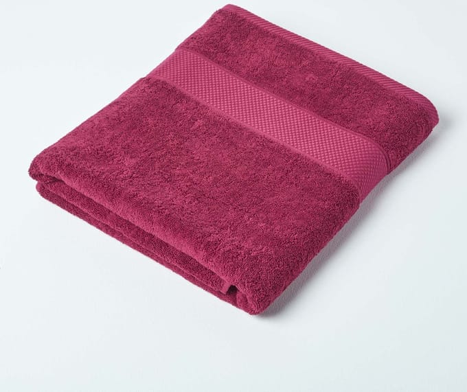 Homescapes Turks Katoenen Badlaken Donkerrood