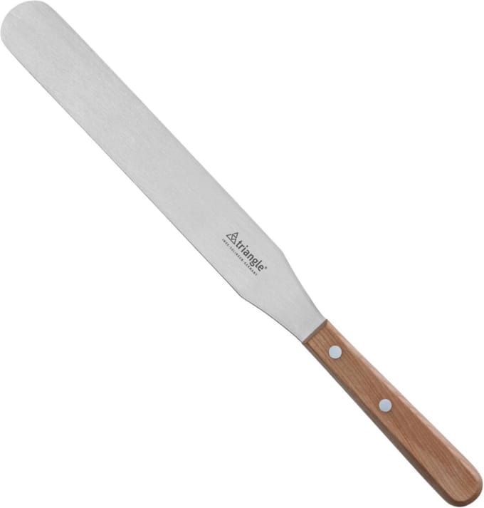Triangle Paletmes 25 cm – RVS met Kersenhouten Heft – Elegant & Duurzaam