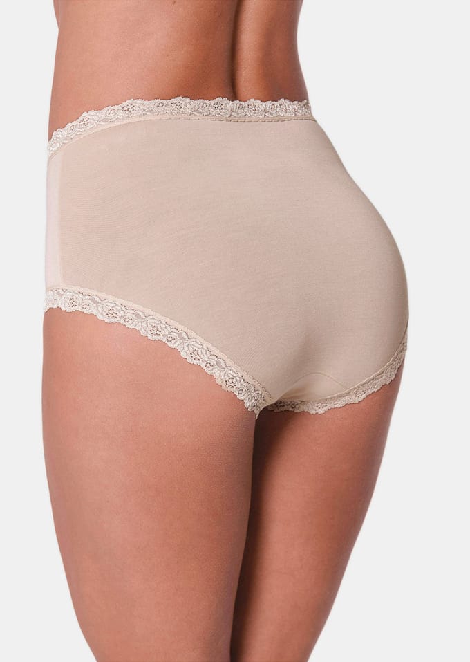 Drie tailleslips - karamel - Gr. 48 van Goldner Fashion