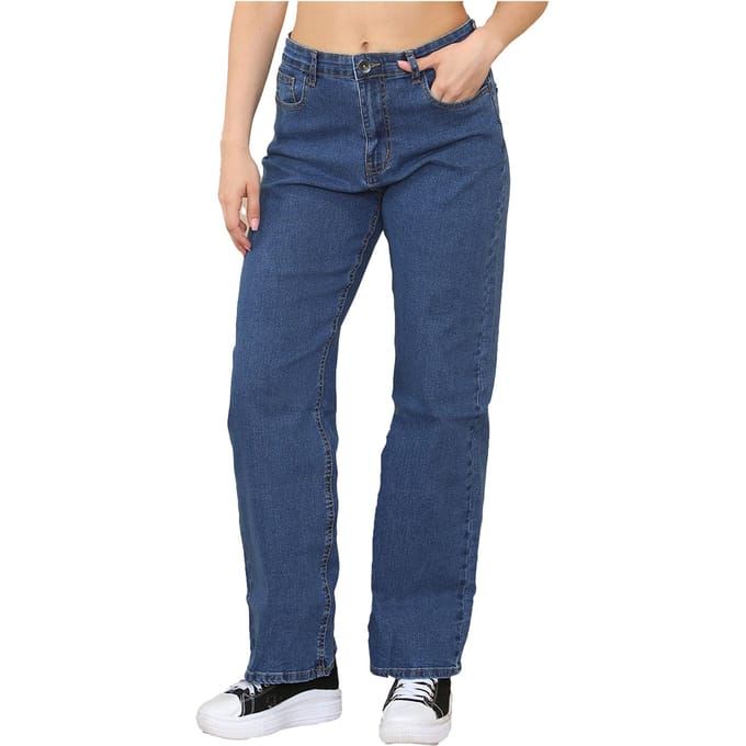 Enzo | Jeans met wijde pijpen - Blauw