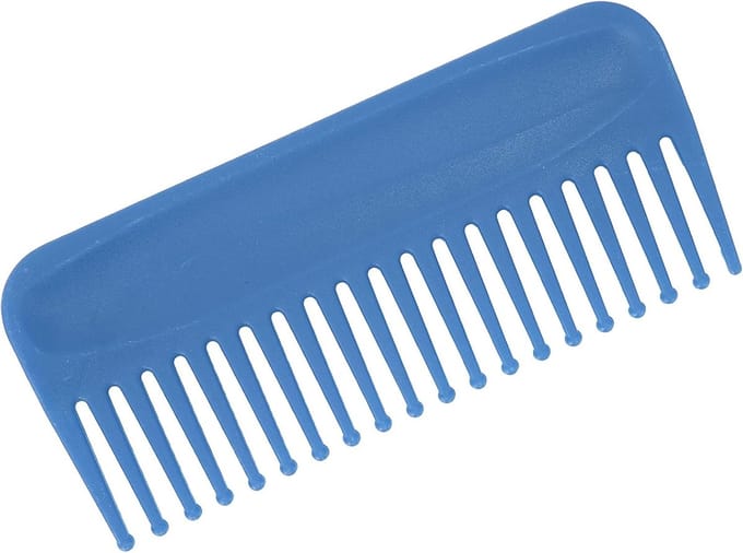 Haarkam Grove Kam - Ontwar Kam - Haar Stylen - Handvatloos Ontwerp - 15.3 cm - Blauw