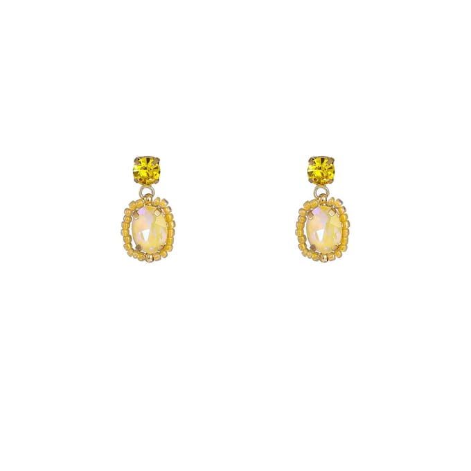 Go Dutch Label Oorknoppen Spring Stone Studs Butter Yellow