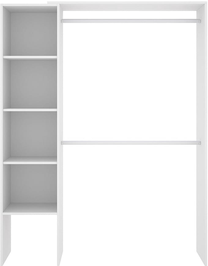Vente-unique Uitbreidbare open kledingkast - L110/140 cm - Wit - BELVANA