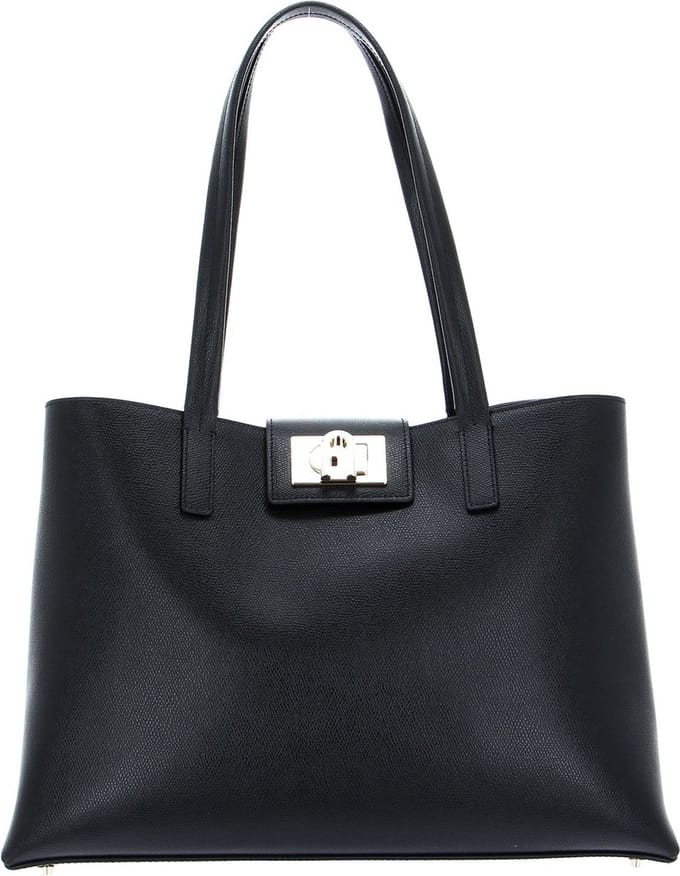 FURLA Leren Schoudertas 1927 Tote Bag Nero Zwart