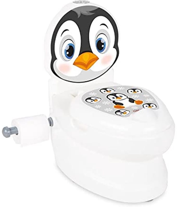 Pilsan Potty Penguin 07565, muziek, licht, toiletpapierhouder, deksel, wit
