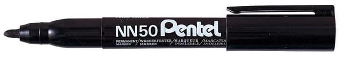 Pentel NN50 permanente marker Kogelpunt Zwart 12 stuk(s)