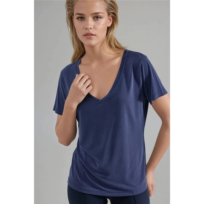 V-hals Korte Mouw Modal Blouse