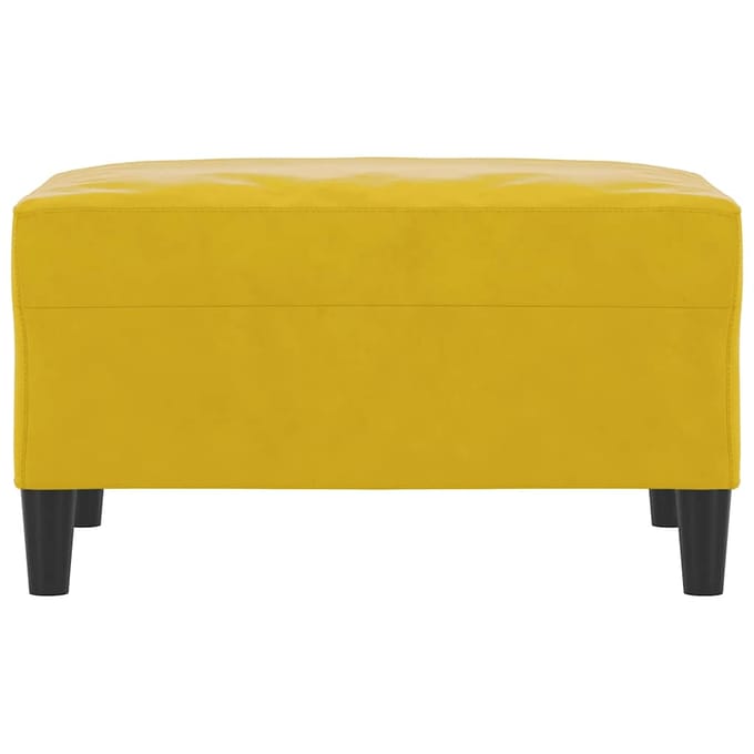 vidaXL - Voetenbank - 70x55x41 - cm - fluweel - geel