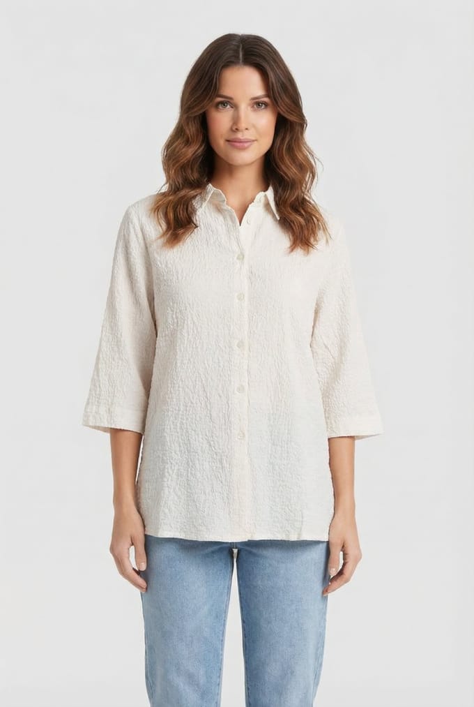 Knitted Soraya Blouse Ivory Taglia: XL | Magliette intime Outlet | Donna | Bianco