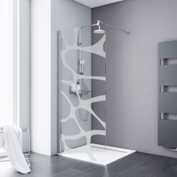 Schulte inloopdouche - 90x200 - 6mm - kiezel decor - chroom clip profiel - antikalk
