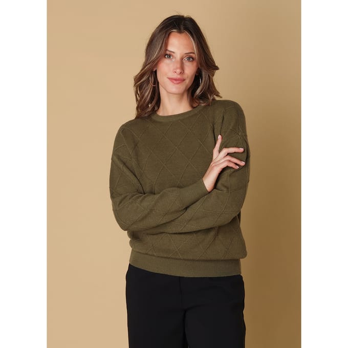 IVY BEAU Suus Tops - Olive - maat 34