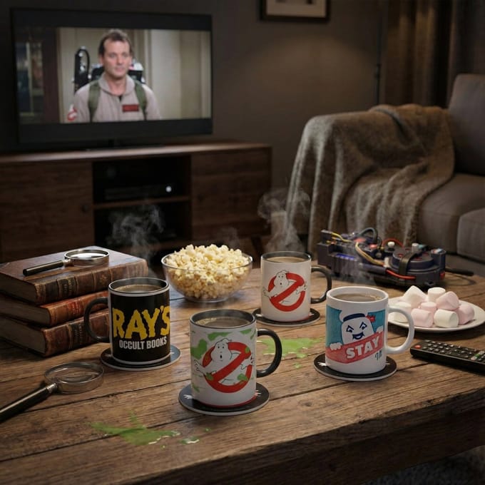 Ghostbusters 4x Mugs & Coasters Bundle