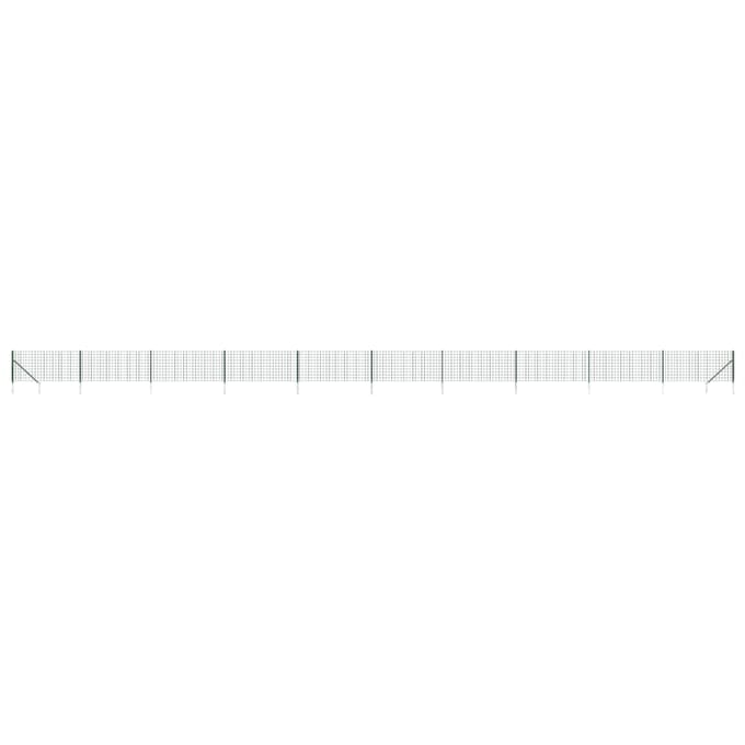 vidaXL - Draadgaashek - met - grondankers - 1,1x25 - m - groen