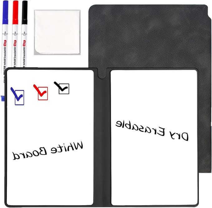 Compact A5 Mini Whiteboard Notebook met Pen en Doek, Herbruikbaar Droogwisbord voor Thuis, Kantoor en Notities