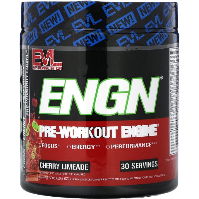 EVLution Nutrition, ENG, Complément Pré-Entraînement, Limonade Cerise, 10,6 oz (300 grammes)