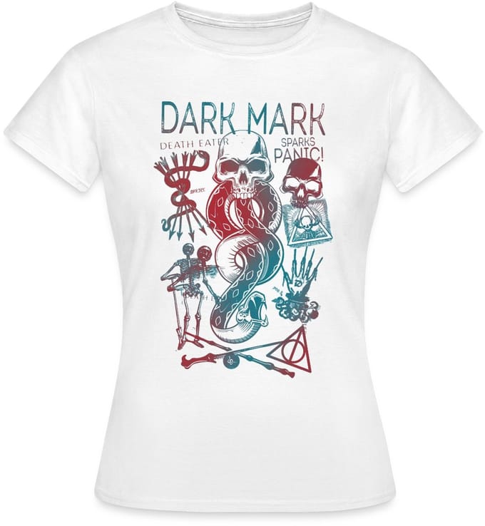 Harry Potter Duistere Teken & Gruzielement Ontwerp T-Shirt Dames