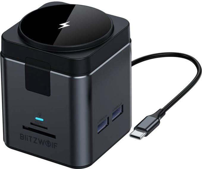 BlitzWolf BW-TH17 9-in-1 Type-C Docking Station with Magnetic 15W Wireless Charger
