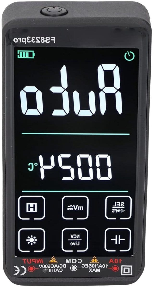Digitale Multimeter - Spanningsmeter Tester - Elektronica Testen - Hoge Gevoeligheid Sonden - Compact Ontwerp - Zwart