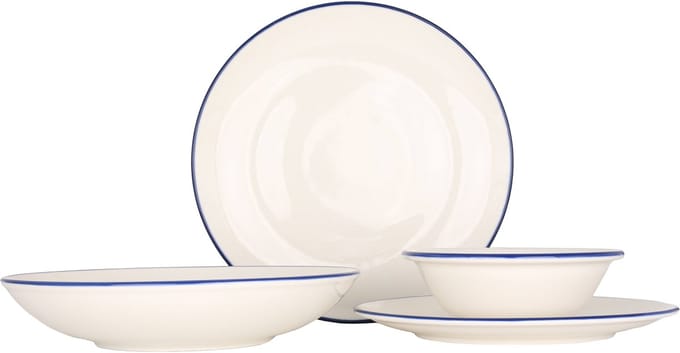 Bonna Serviesset (Large) - Linea Blue - 24 delig - 6 persoons - Porselein