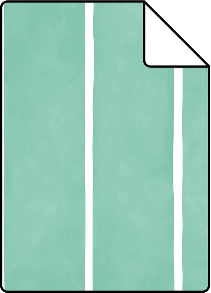 Proefstaal ESTAhome behang strepen groen en wit - 26.5 x 21 cm - 131309-S
